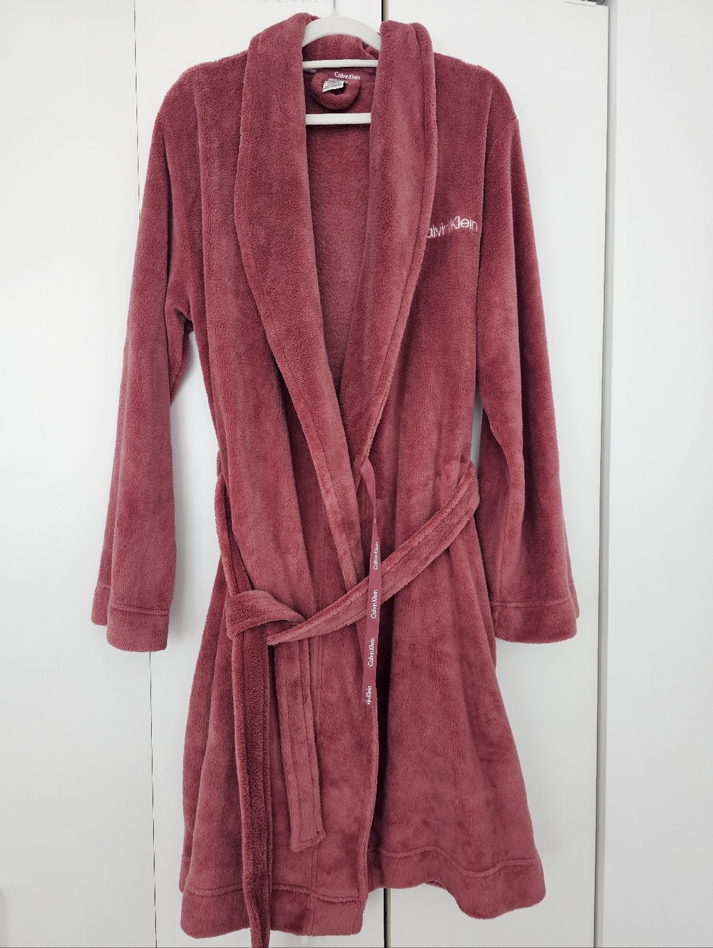 Calvin Klein Plush Robe in Dusty Rose size M/L